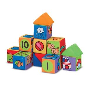 Melissa & Doug Baby Soft ABC Animal Match & Build Blocks